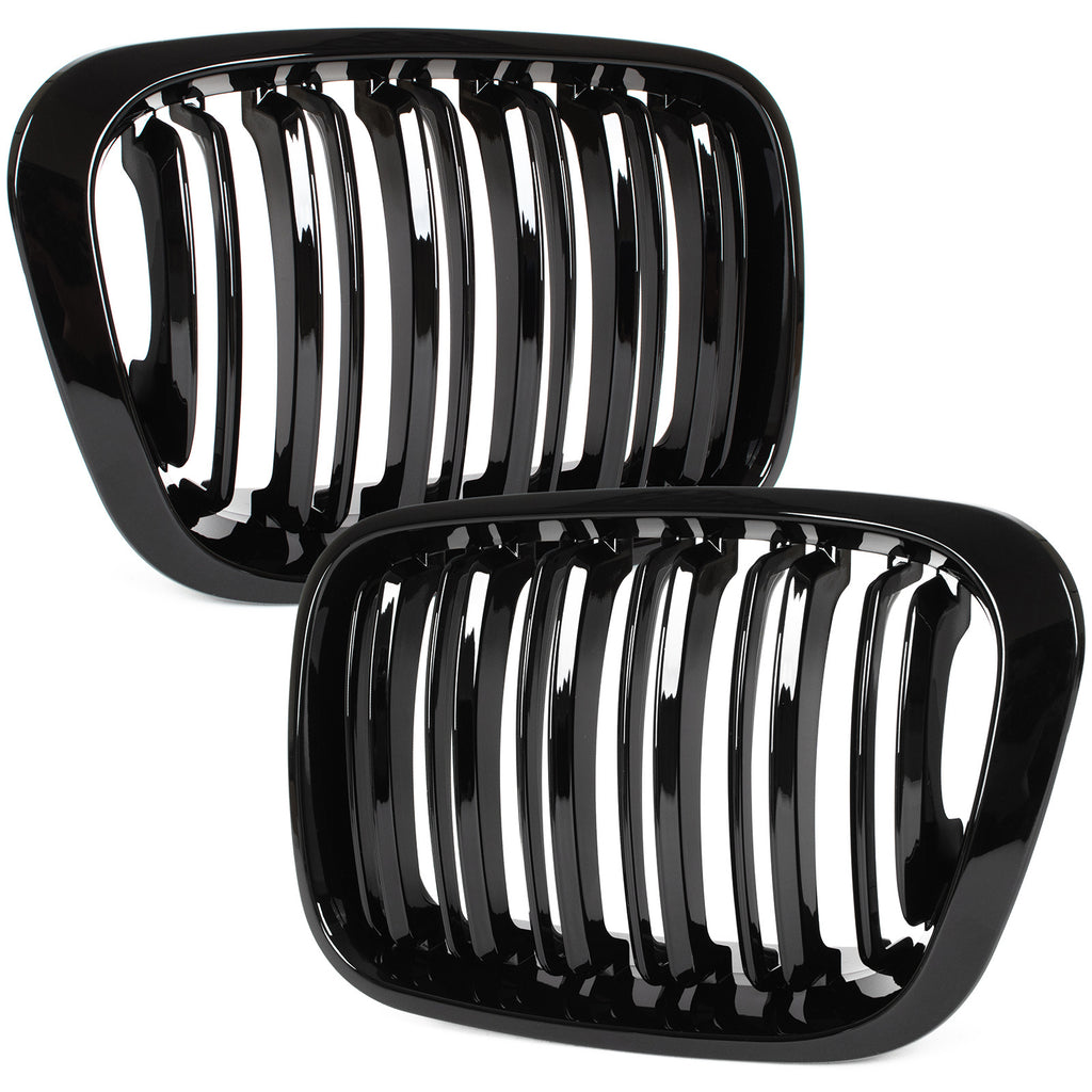 Grile Duble BMW Seria 3 E46 Sedan/Touring 1998-2001 - Negru Lucios