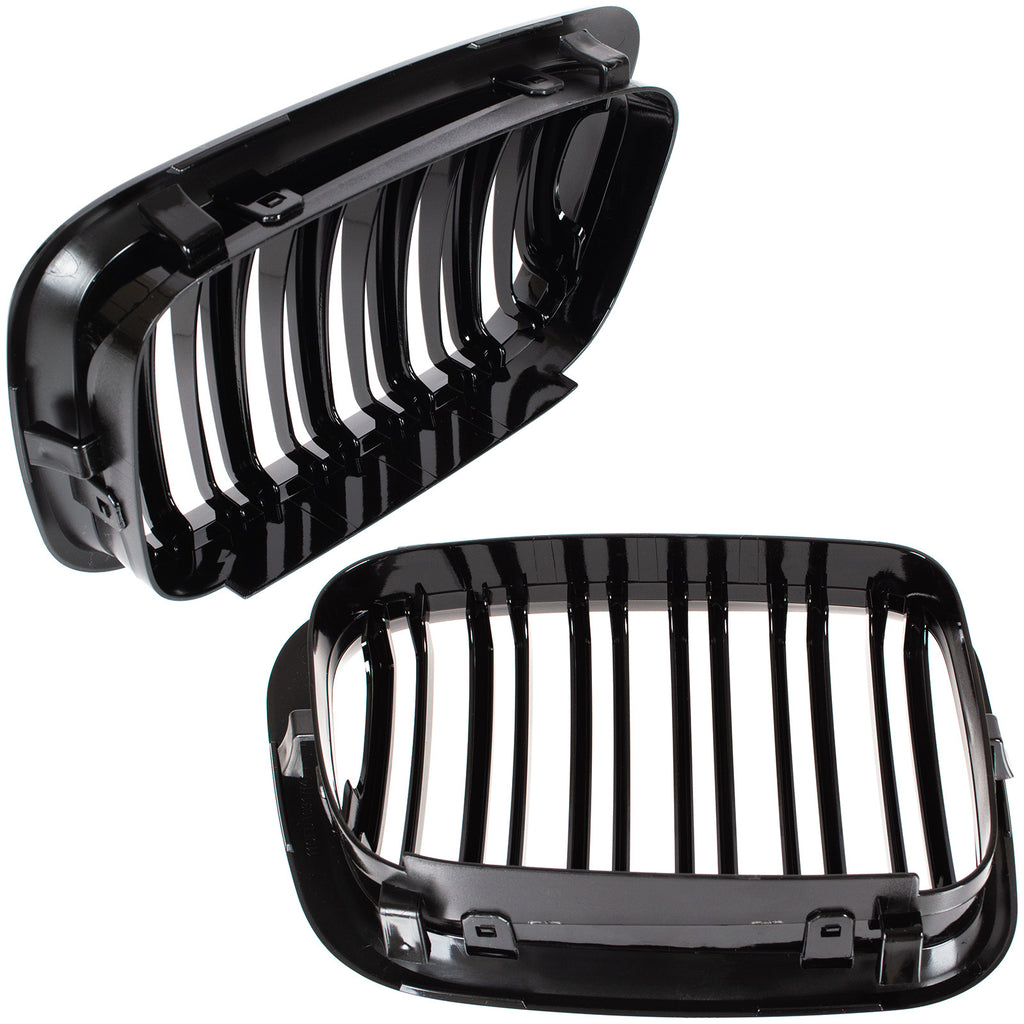 Grile Duble BMW Seria 3 E46 Sedan/Touring 1998-2001 - Negru Lucios