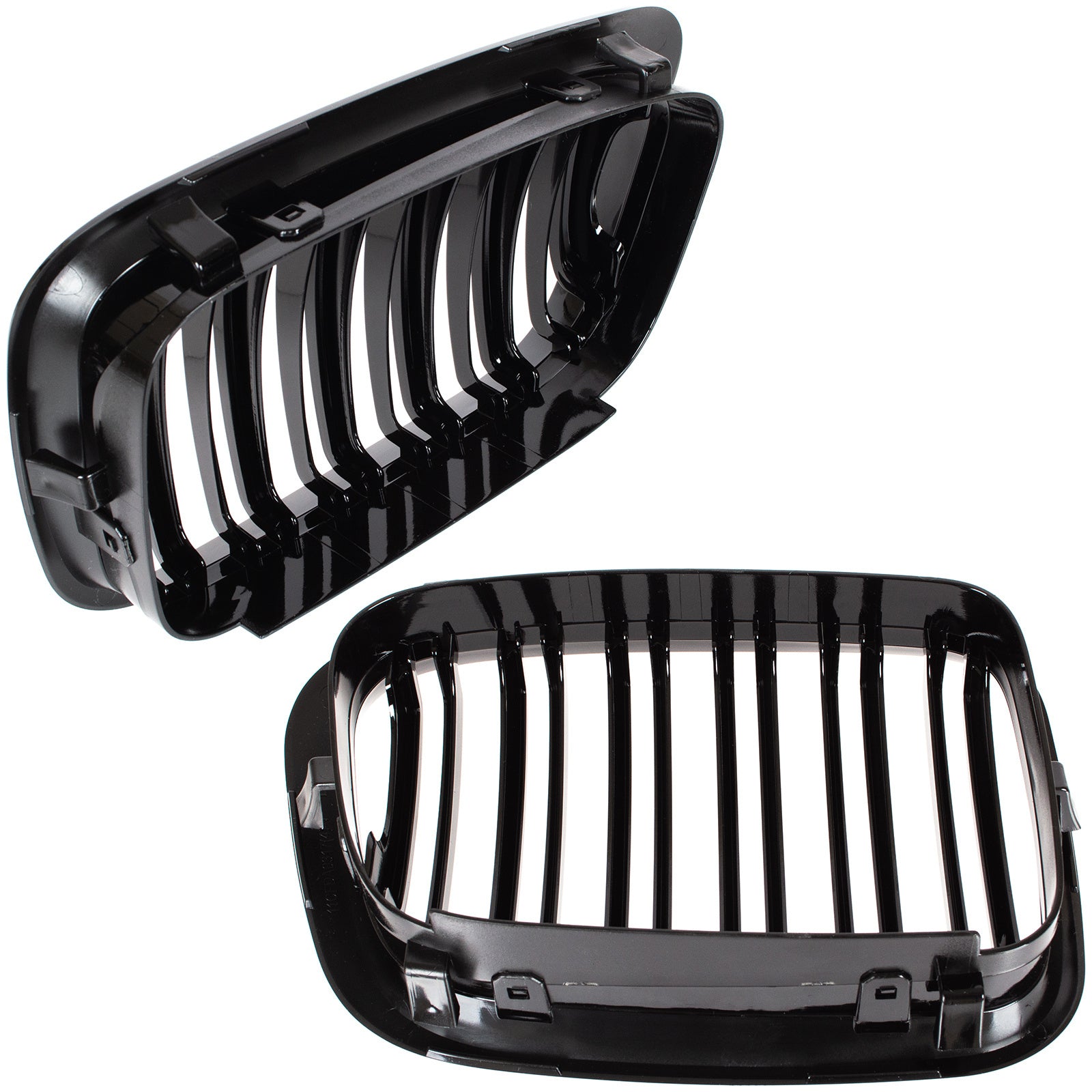 Grile Duble BMW Seria 3 E46 Sedan/Touring 1998-2001 - Negru Lucios