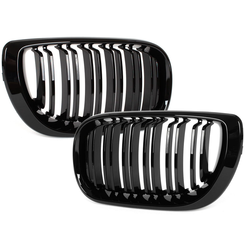Grile Duble BMW Seria 3 E46 Sedan/Touring 2001-2005 - Negru Lucios