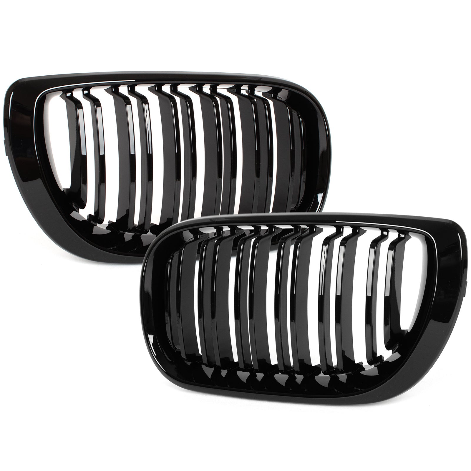 Grile Duble BMW Seria 3 E46 Sedan/Touring 2001-2005 - Negru Lucios