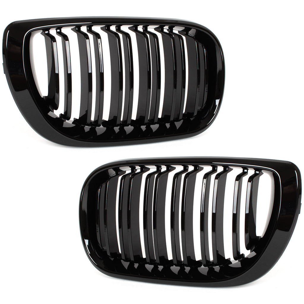 Grile Duble BMW Seria 3 E46 Sedan/Touring 2001-2005 - Negru Lucios