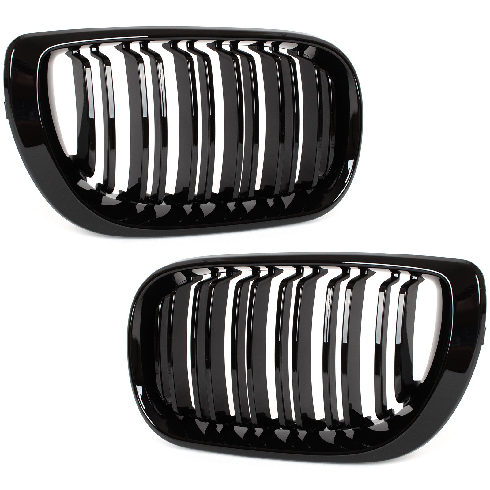 Grile Duble BMW Seria 3 E46 Sedan/Touring 2001-2005 - Negru Lucios