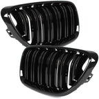 Grile duble BMW Seria 2 F22 F23 F87, 2014-2021, Negru Lucios
