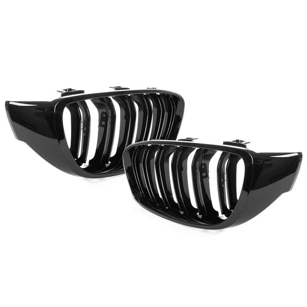 Grile duble BMW Seria 4 F32 F33 F36 F83 F82 2013-2018 Negru Lucios
