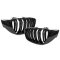 Grile duble BMW Seria 4 F32 F33 F36 F83 F82 2013-2018 Negru Lucios
