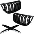 Grile Duble BMW Seria 3 E90 E91 2004-2009 - Negru lucios