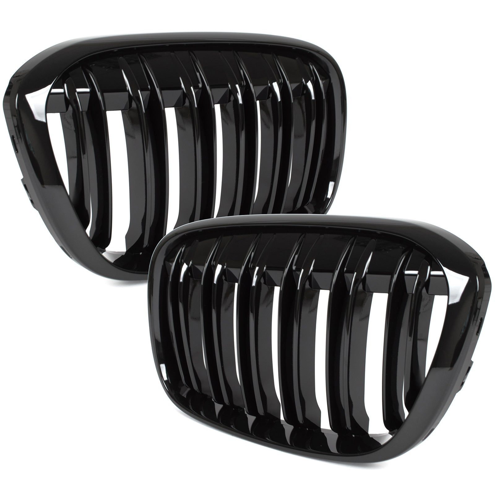 Grile Duble BMW X1 F48 PRE-LCI 2015-2019 - Negru Lucios