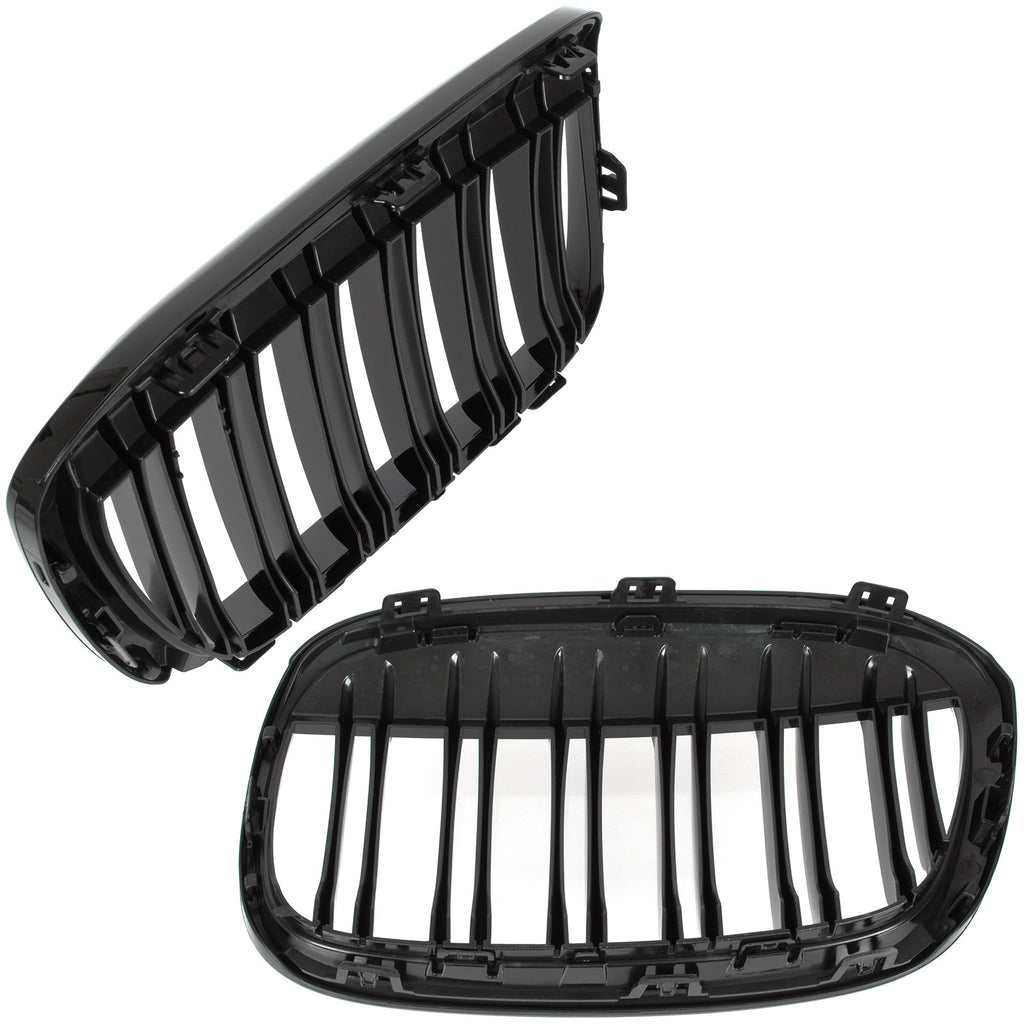 Grile Duble BMW X1 F48 PRE-LCI 2015-2019 - Negru Lucios