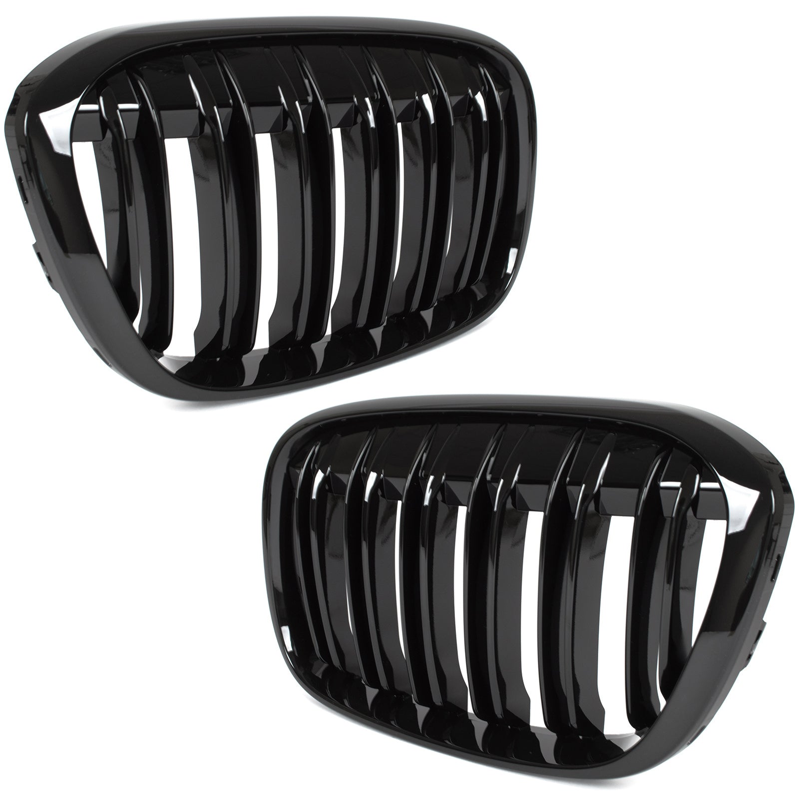 Grile Duble BMW X1 F48 PRE-LCI 2015-2019 - Negru Lucios