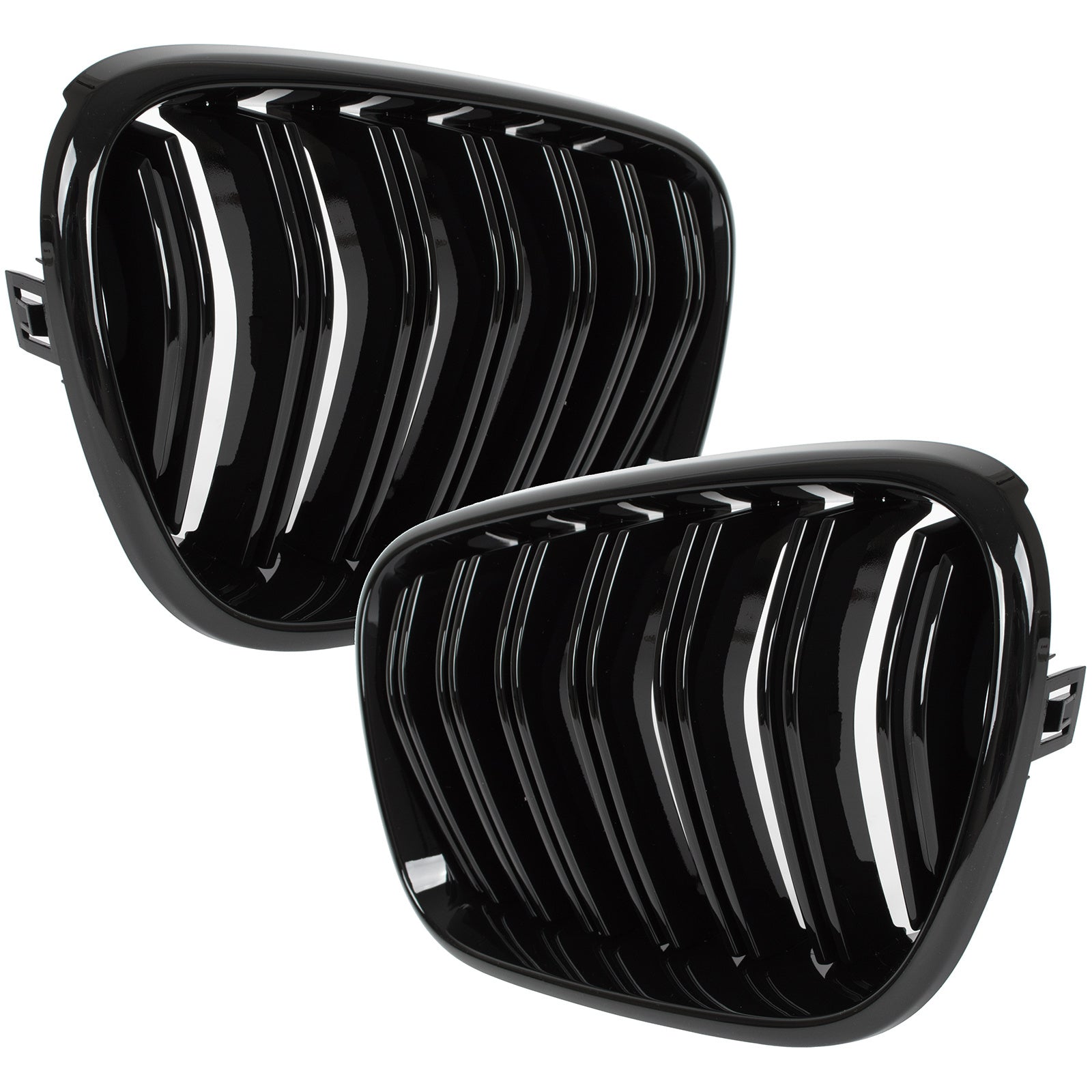 Grile duble BMW X3 F25 Pre-LCI 2010-2014 - Negru lucios