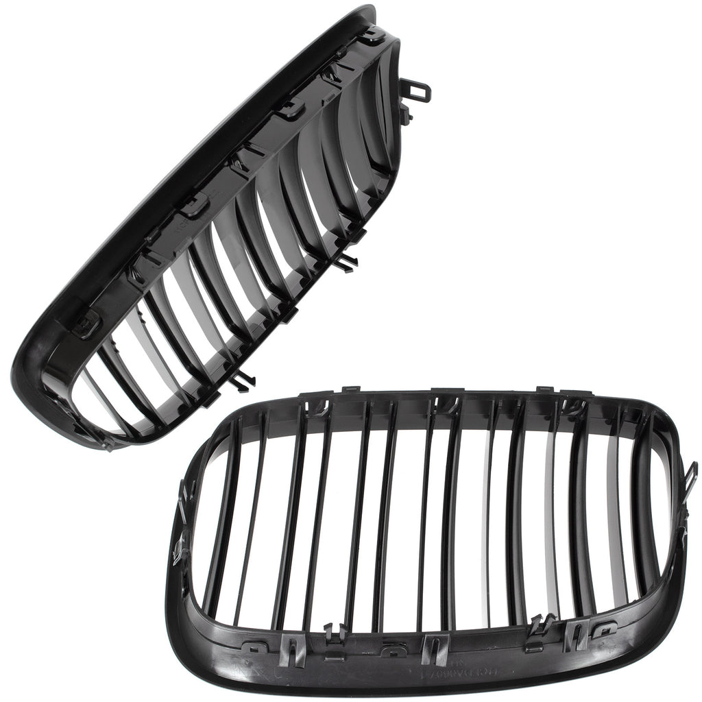 Grile Duble BMW X5 X6 E70 E71 E72 2007-2013 - Negru Lucios