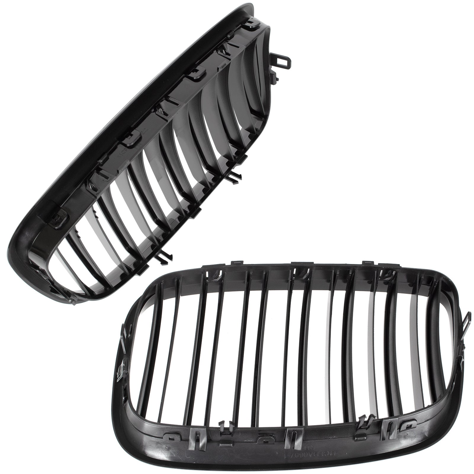 Grile Duble BMW X5 X6 E70 E71 E72 2007-2013 - Negru Lucios