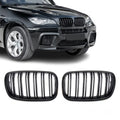 Grile Duble BMW X5 X6 E70 E71 E72 2007-2013 - Negru Lucios – imagine 2