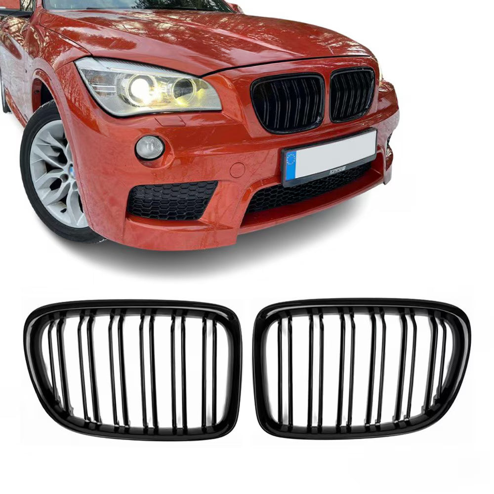 Grile Duble pentru BMW X1 E84 2009-2015 Negru Lucios