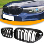 Grile Duble BMW Seria 5 G30 G31, 2017-2020 - Negru Lucios