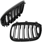 Grile Duble BMW X3 X4, G01 G02 F97 F98 2017-2021 Negru Lucios