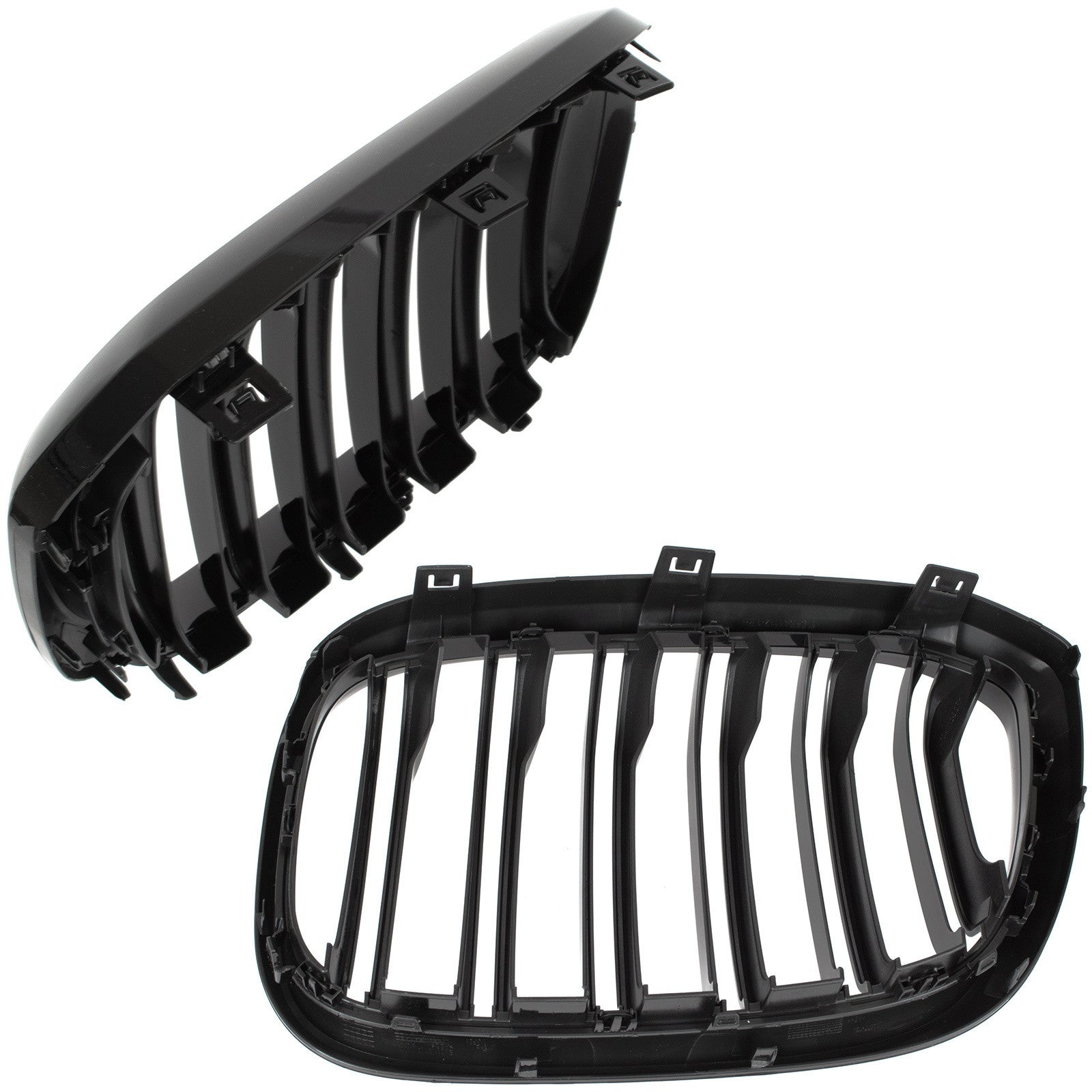 Grile Duble BMW X3 X4, G01 G02 F97 F98 2017-2021 Negru Lucios