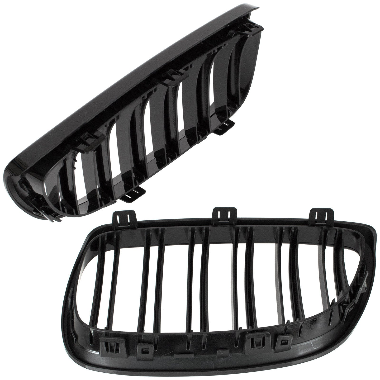 Grile Duble BMW Seria 3 E92 E93, 2006-2010 - Negru lucios