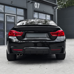 Difuzor Bara Spate AUTOUP M Performance, Evacuare Dubla Stanga, Negru Lucios, Pentru BMW Seria 4 F32 F33 F36 2013-2021