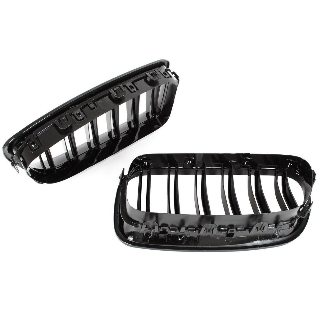 Grile duble BMW Seria 5 F10 F11, 2010-2017, Negru lucios
