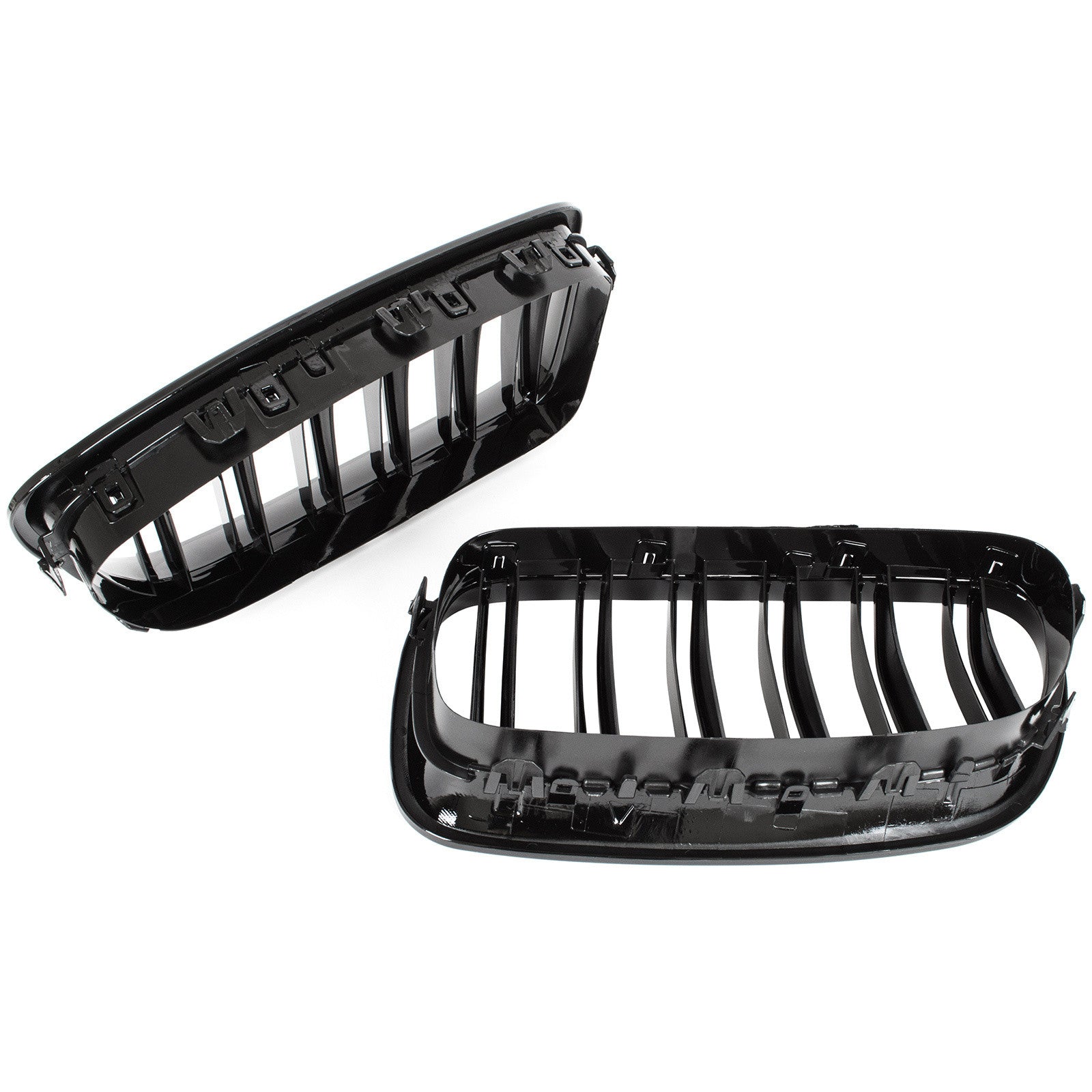 Grile duble BMW Seria 5 F10 F11, 2010-2017, Negru lucios