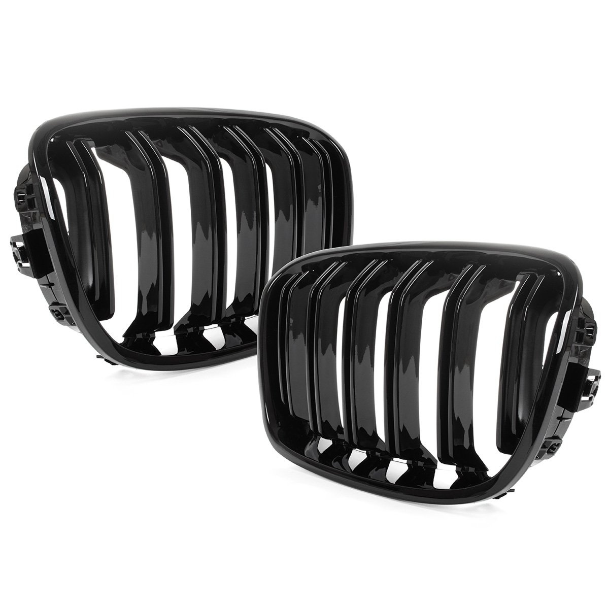 Grile duble BMW Seria 1 F20 F21, 2011-2015 - Negru Lucios