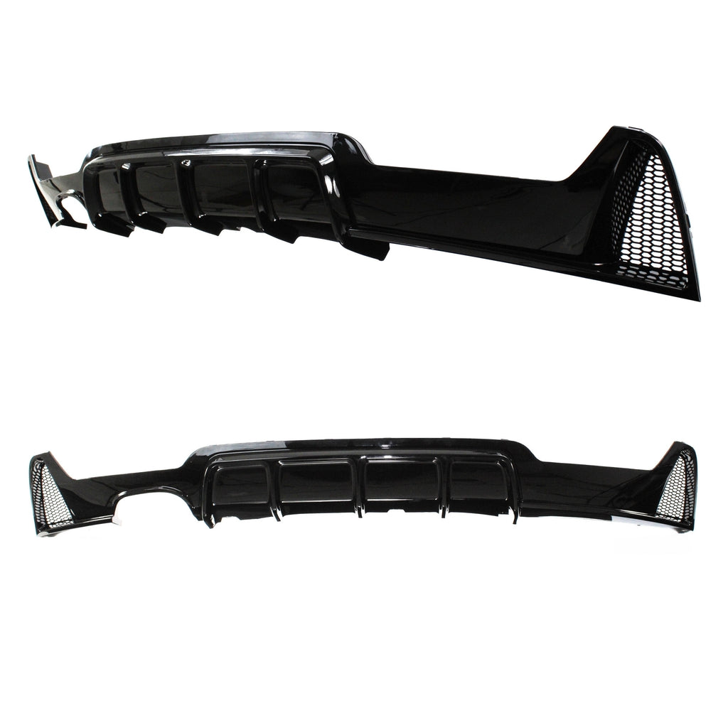 Difuzor Bara Spate AUTOUP M Performance, Evacuare Dubla Stanga, Negru Lucios, Pentru BMW Seria 4 F32 F33 F36 2013-2021