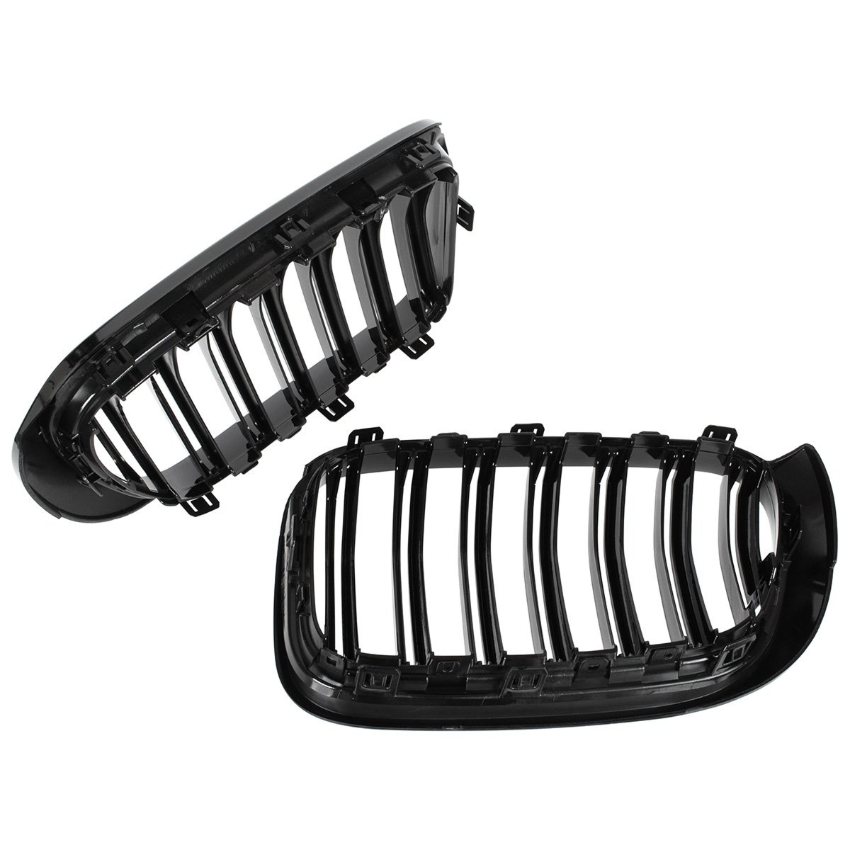Grile duble pentru BMW X3 X4 F25 F26, 2014-2018 - Negru lucios