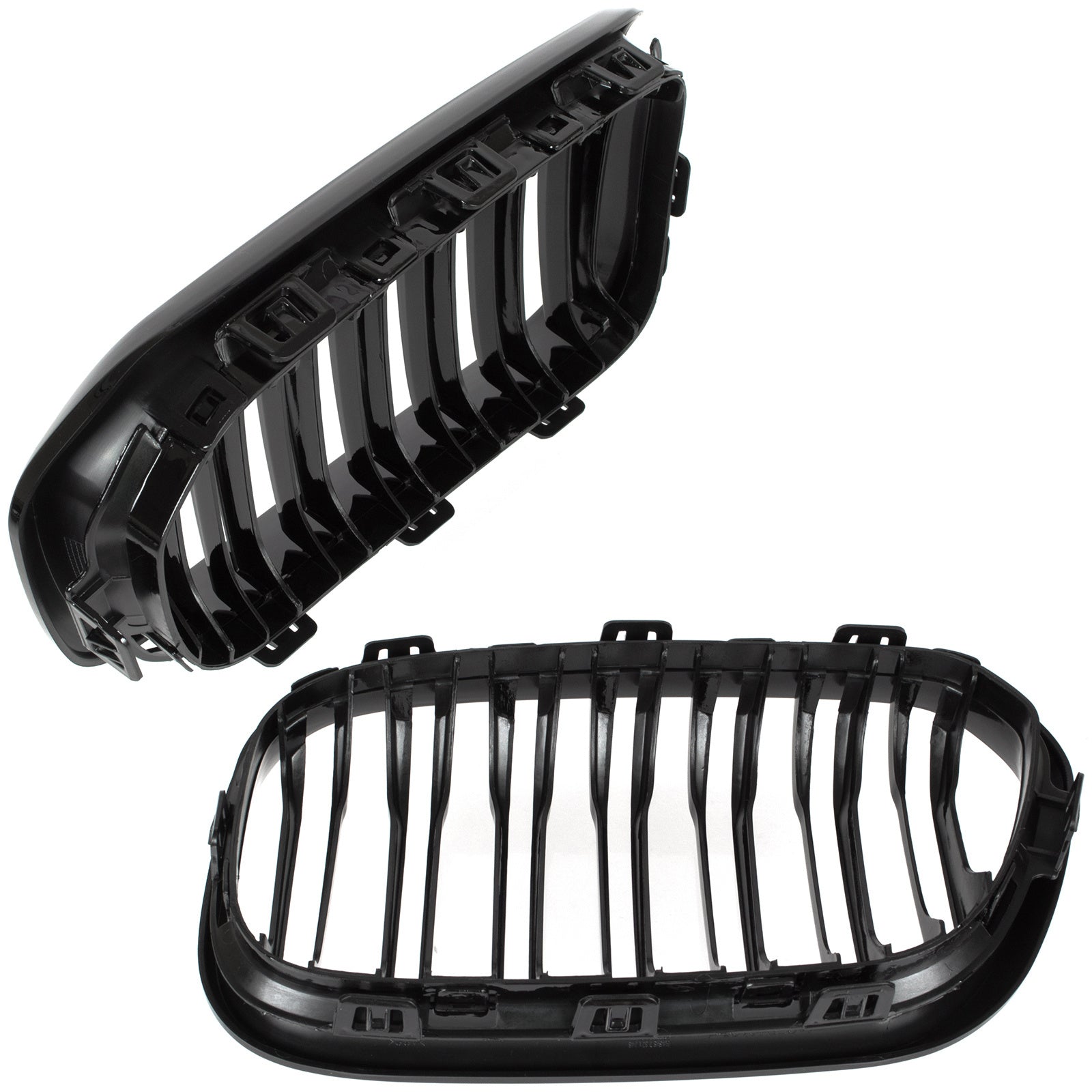 Grile duble BMW Seria 1 F20 F21 LCI 2015-2019 - Negru Lucios