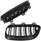 Grile duble BMW Seria 2 F22 F23 F87, 2014-2021, Negru Lucios
