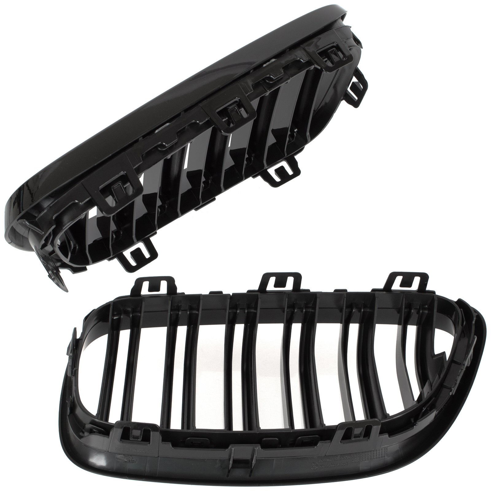 Grile duble BMW Seria 2 F22 F23 F87, 2014-2021, Negru Lucios